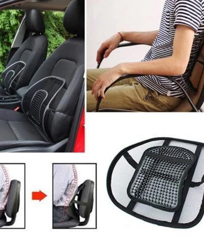 Ergonomic back rest with ventilation support.