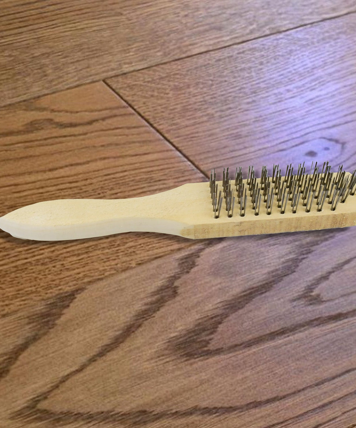 Wooden Handle Steel Wire Brush (1 Pc)