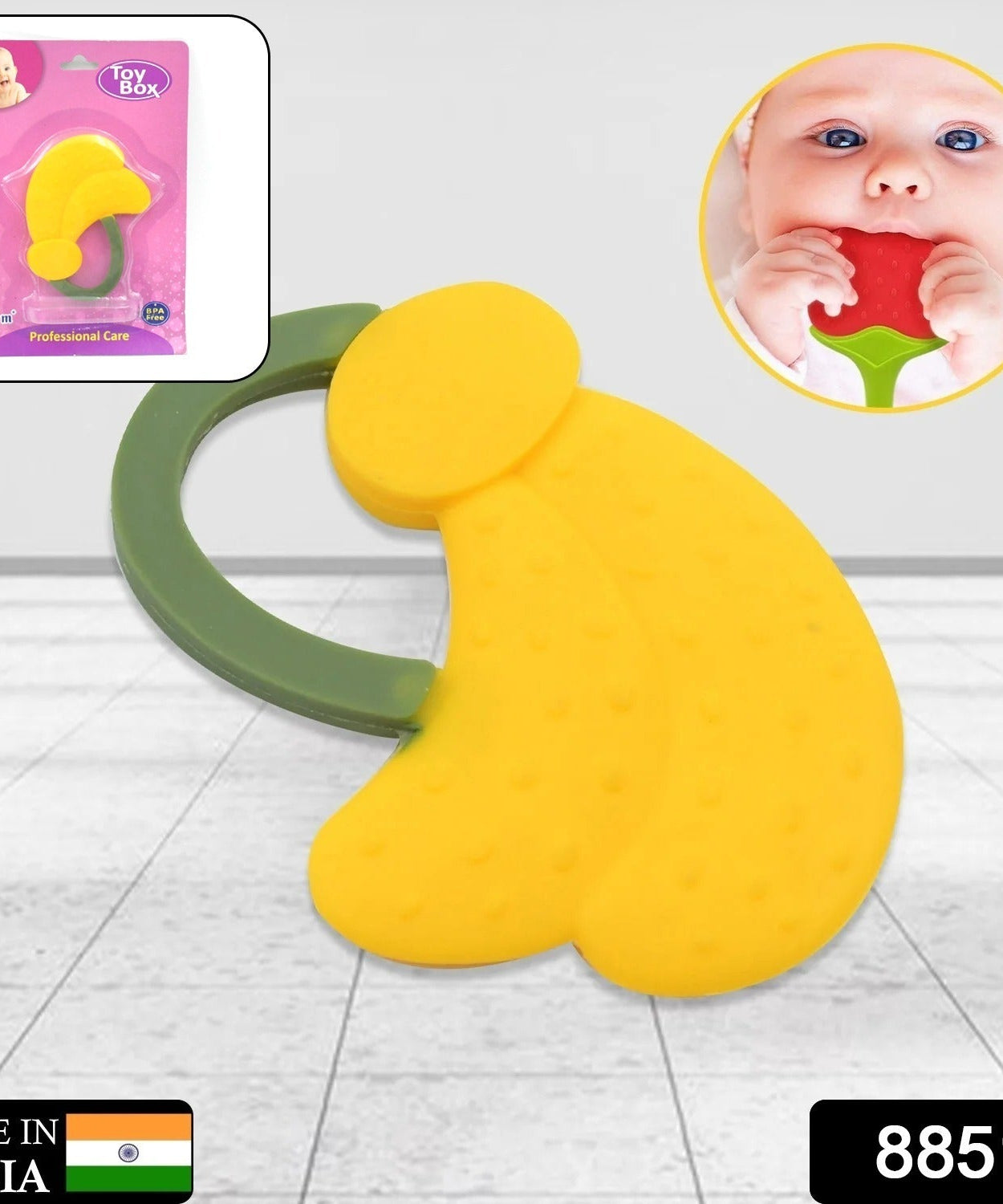 Baby Silicone Teether (1 Pc): Food Grade, Non-Toxic, Teething Relief (3 Months+)