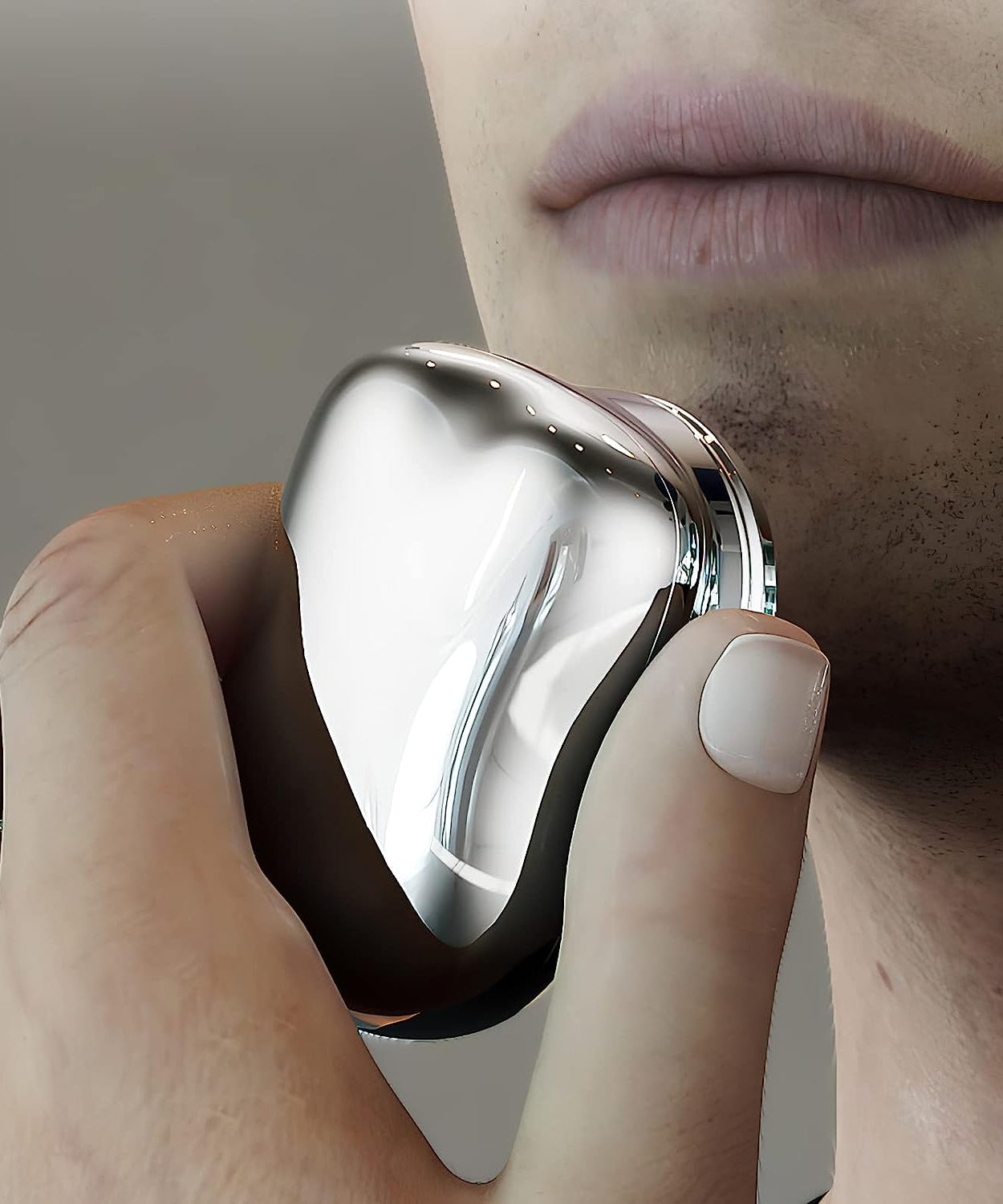 Fashionable mini electric shaver for travel.