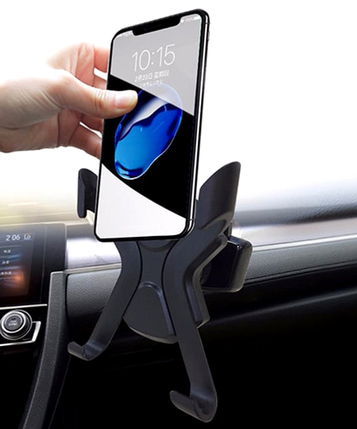 Dual-pack car air vent holders for secure mounting