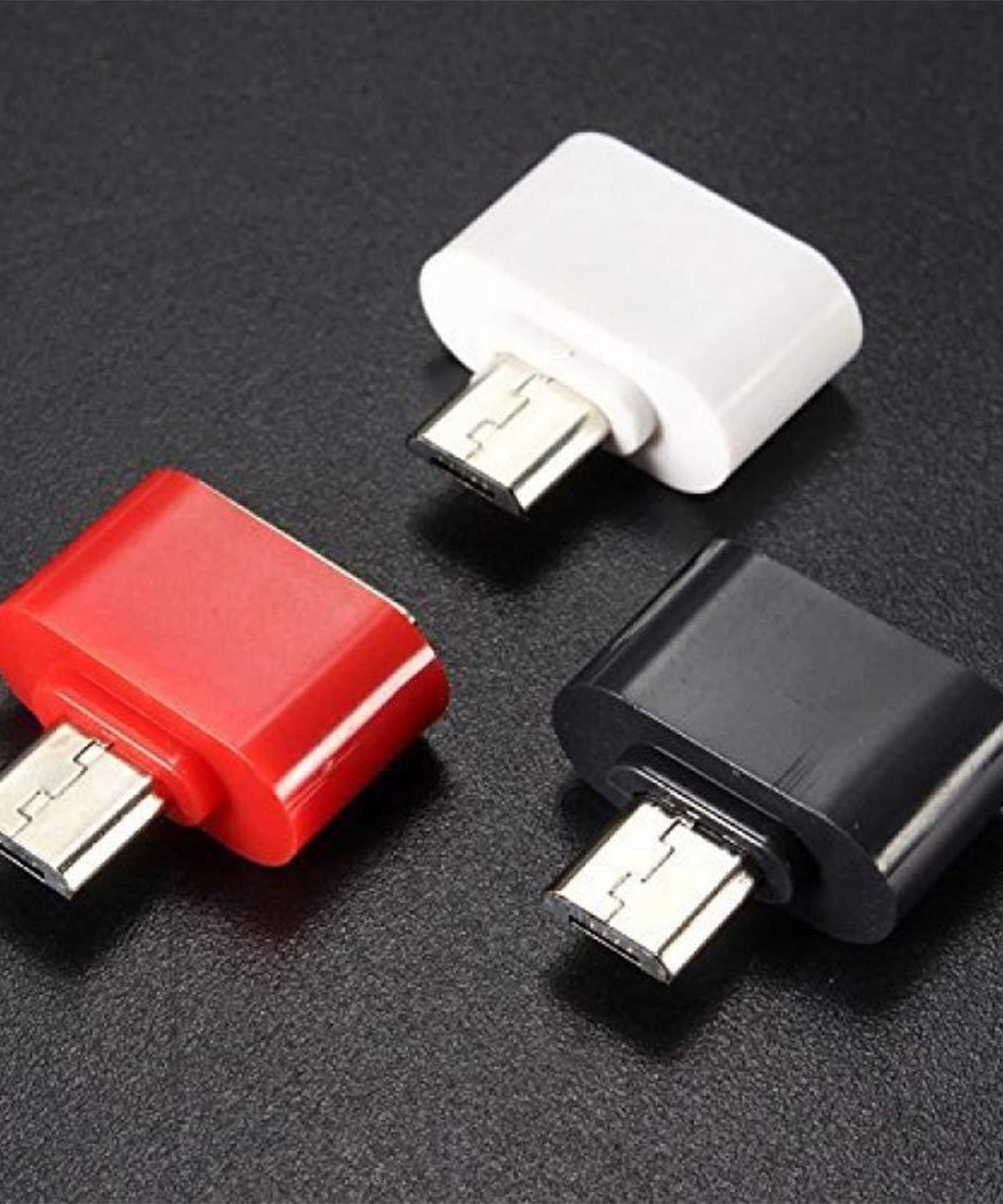 Compact OTG adapter for USB connections.