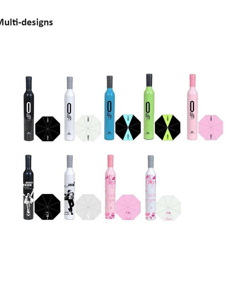 Pocket Folding Wine Bottle Umbrella