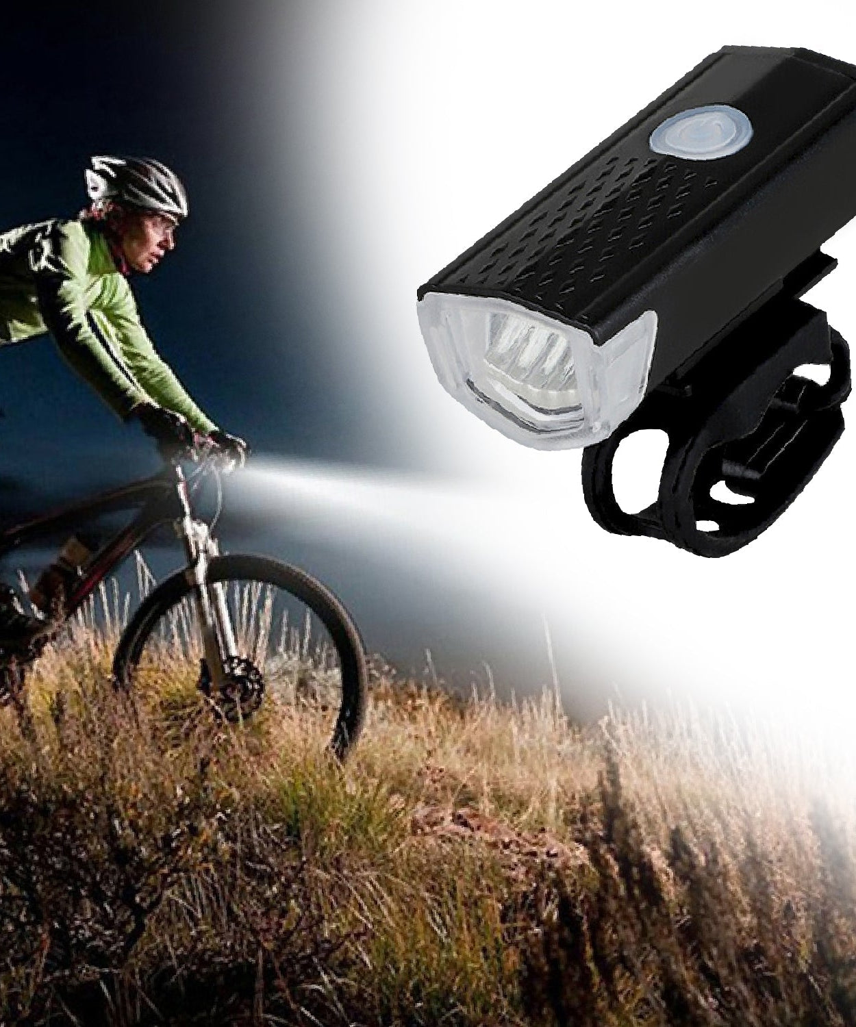 USB rechargeable bicycle headlight