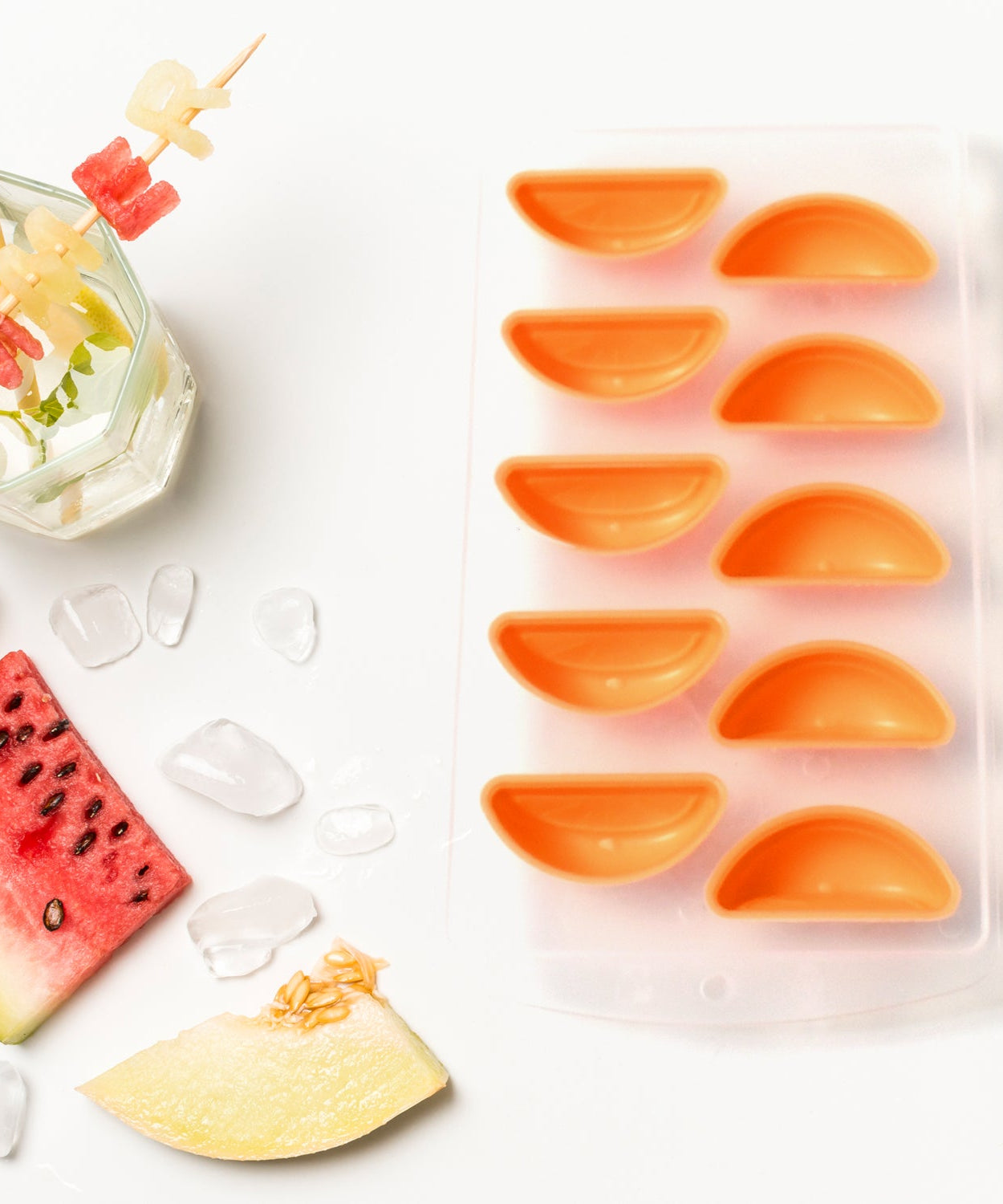 Silicone Mold Ice Cube Tray Creative Sweet Multi Type Ice Tray , Ice Cube Trays Multi Fruit Shape Ice Tray (1 Pc)