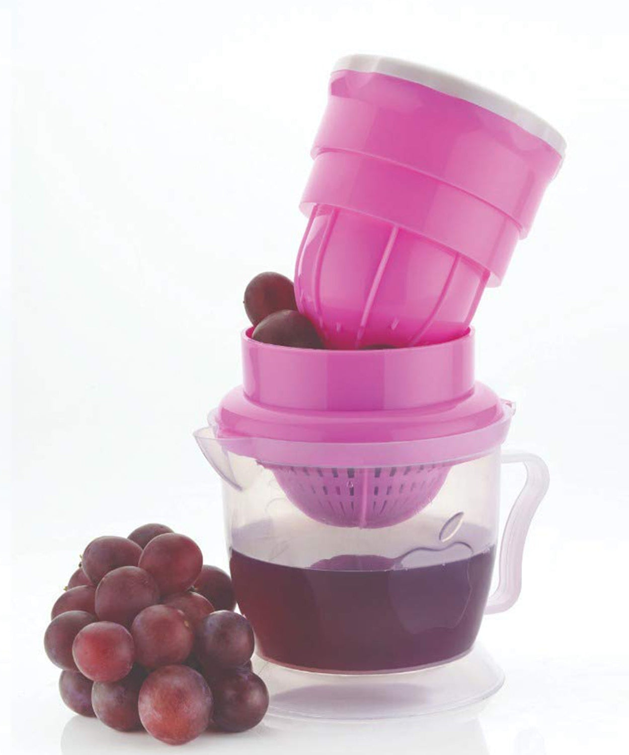 Manual orange juicer for easy and quick extraction of fresh juice.