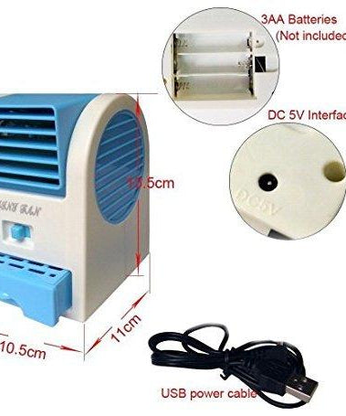 Portable bladeless mini AC for easy placement.