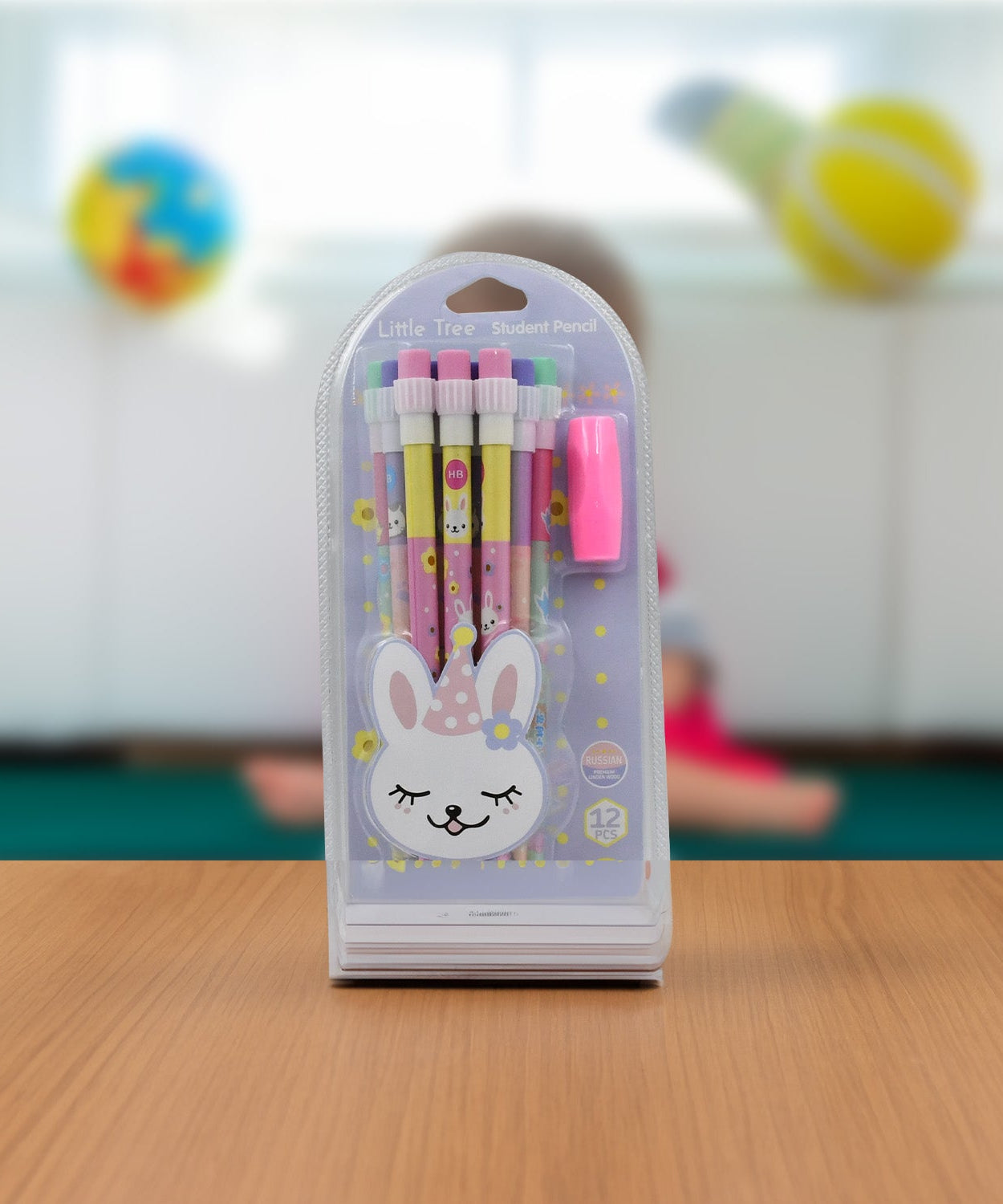 Fun pencil set with sharpener, ideal for school and parties