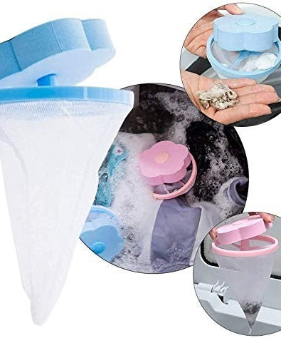 Net pouch for washing machine lint and hair.
