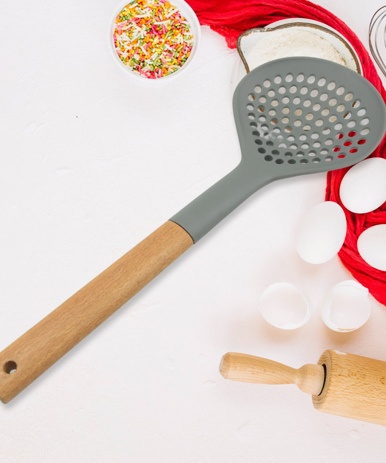 Plastic Kitchen Accessories Skimmer, Spatula Spoon & Soup Spoon Heat Resistant  Non Stick Spoons Kitchen Cookware Items Heat Resistant Plastic Kitchen Utensils for Cooking, BPA FREE Gadgets for Non-Stick Cookware (1 Pc )