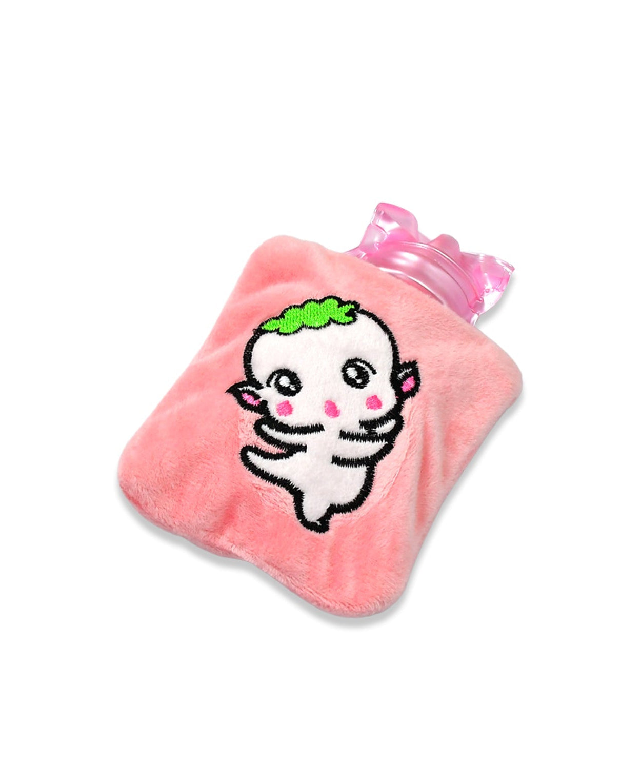 Pink Cartoon Small Hot Water Bag with Cover for Pain Relief
