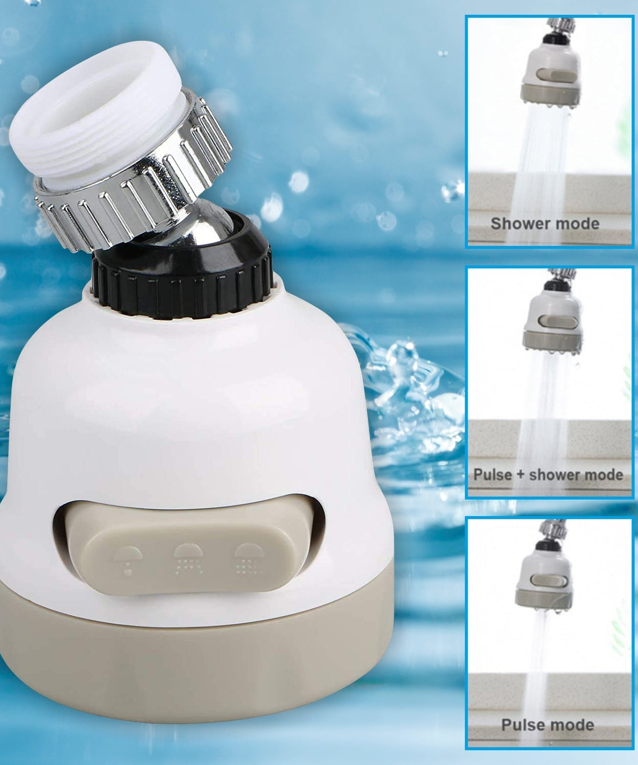 Water-saving faucet nozzle with splash-proof design