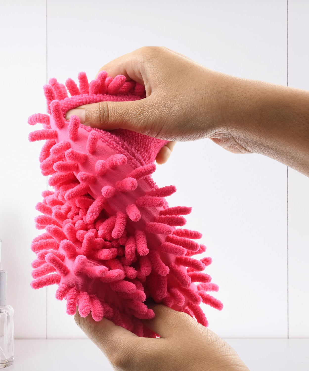 Multi-purpose microfiber brush for car washing and home use.