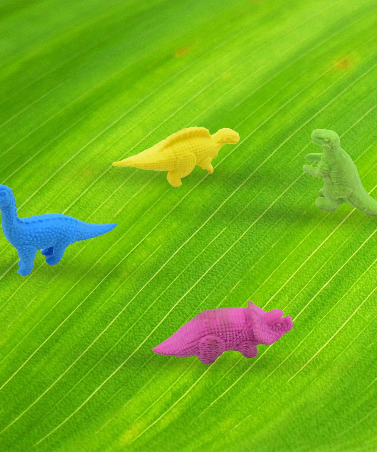 Animal erasers in dinosaur shapes for kids