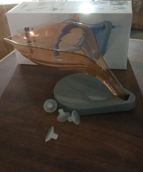 Plastic Leaf Shape Soap Box, Soap Holder (1 Pc / With Color Box)