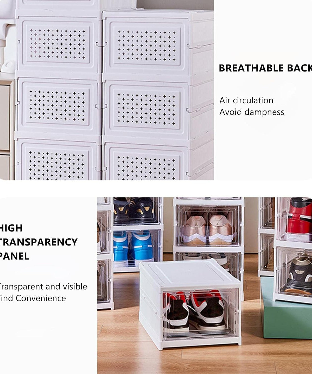 Stackable Multifunctional Storage, for Clothes Foldable Drawer Shelf Basket Utility Cart Rack Storage Organizer Cart for Kitchen, Pantry Closet, Bedroom, Bathroom, Laundry (4 Layer /  1 Pc)