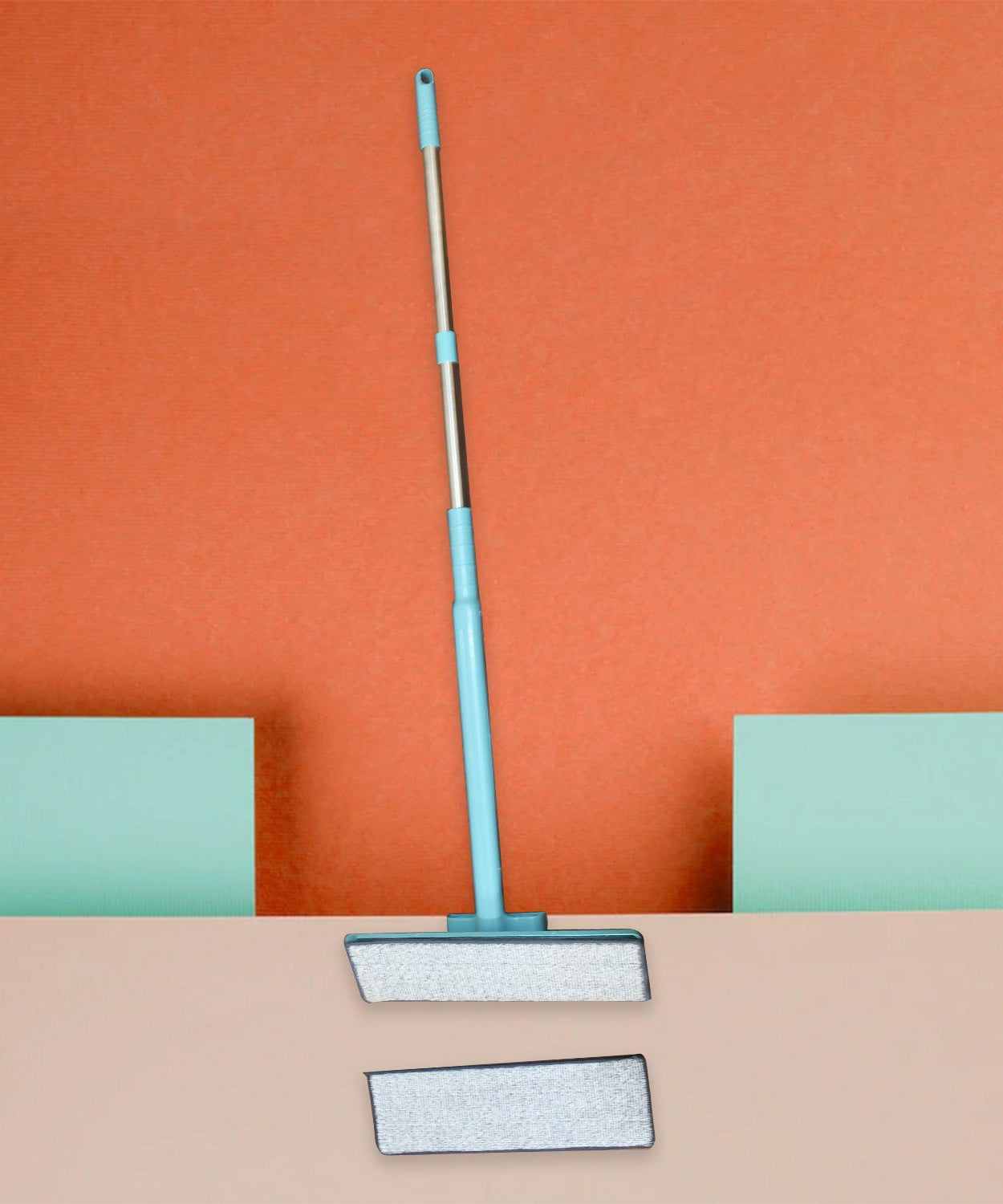 360° rotating mop for thorough floor cleaning