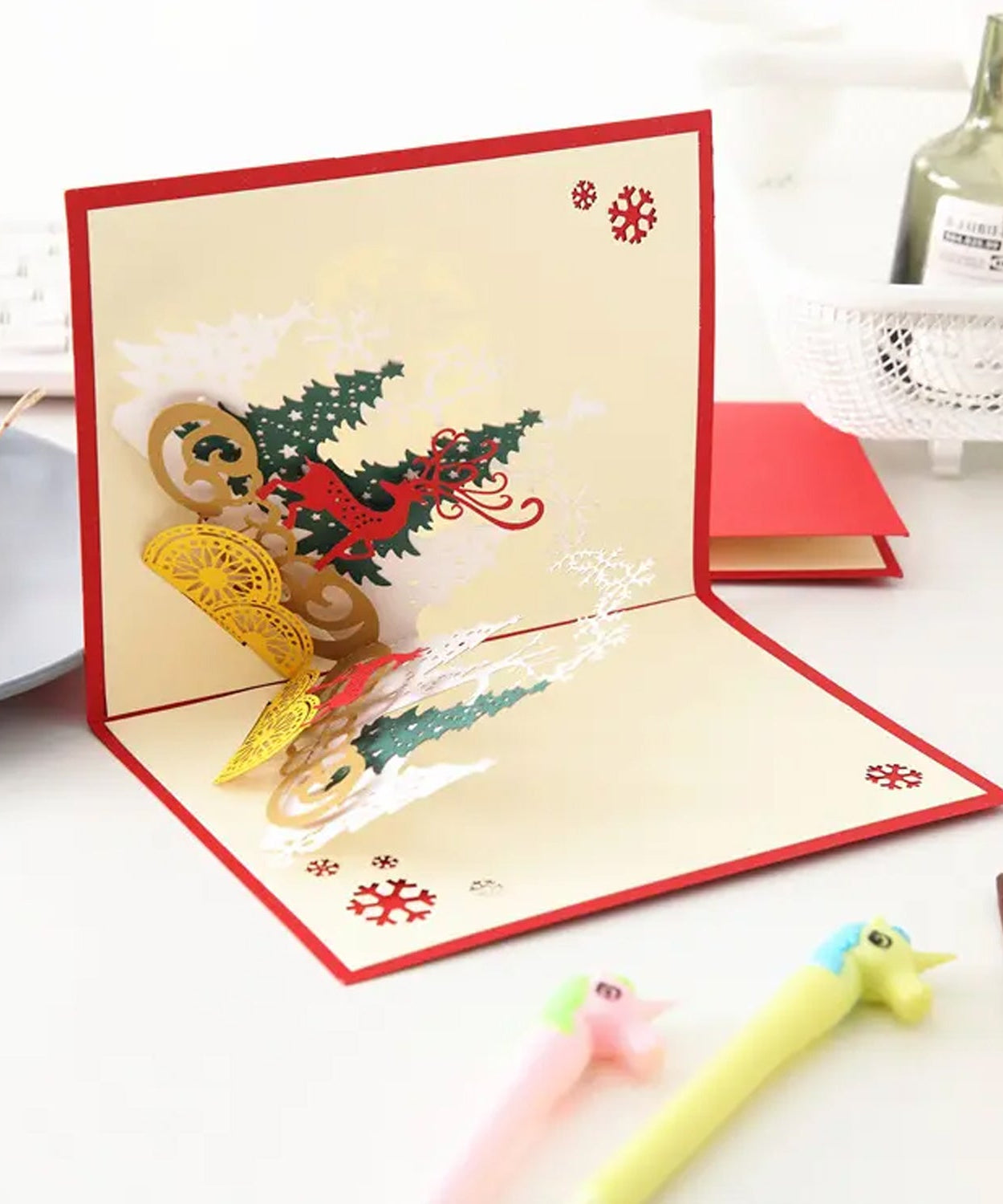 3D -Up Greeting Card (1 Pc): Birthday, Love, Christmas