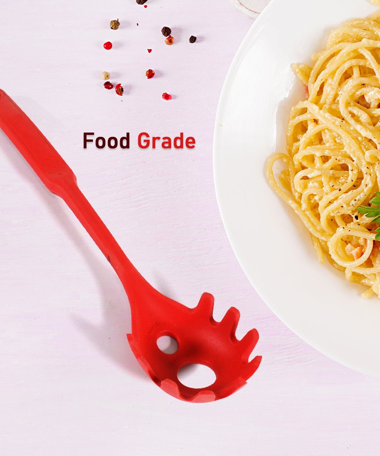 Multipurpose Silicone Spoon, Silicone Basting Spoon Non-Stick Kitchen Utensils Household Gadgets Heat-Resistant Non Stick Spoons Kitchen Cookware Items For Cooking and Baking (1 pc)