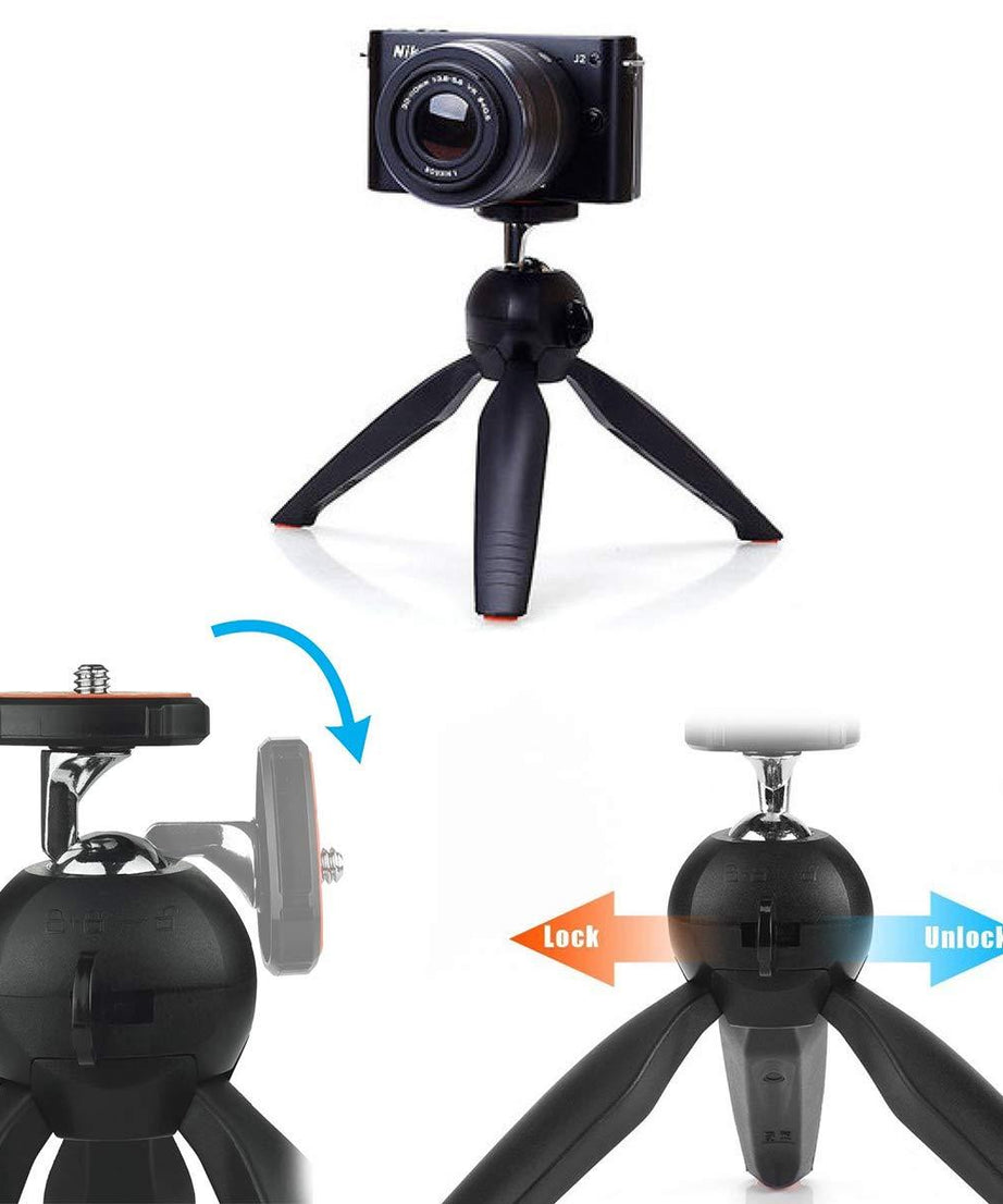 Mini tripod with ball head and adjustable legs