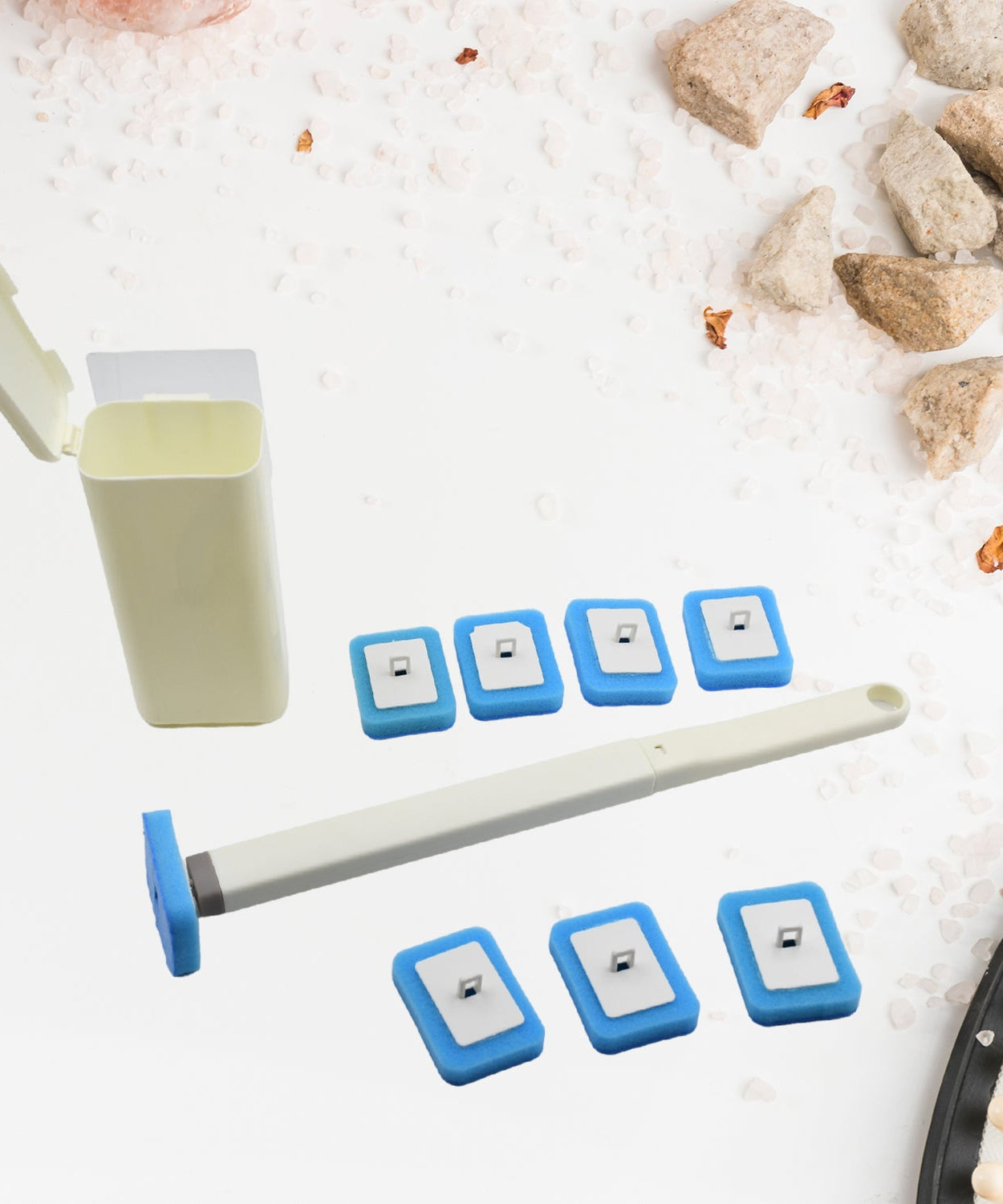 Disposable toilet brush kit for deep cleaning.