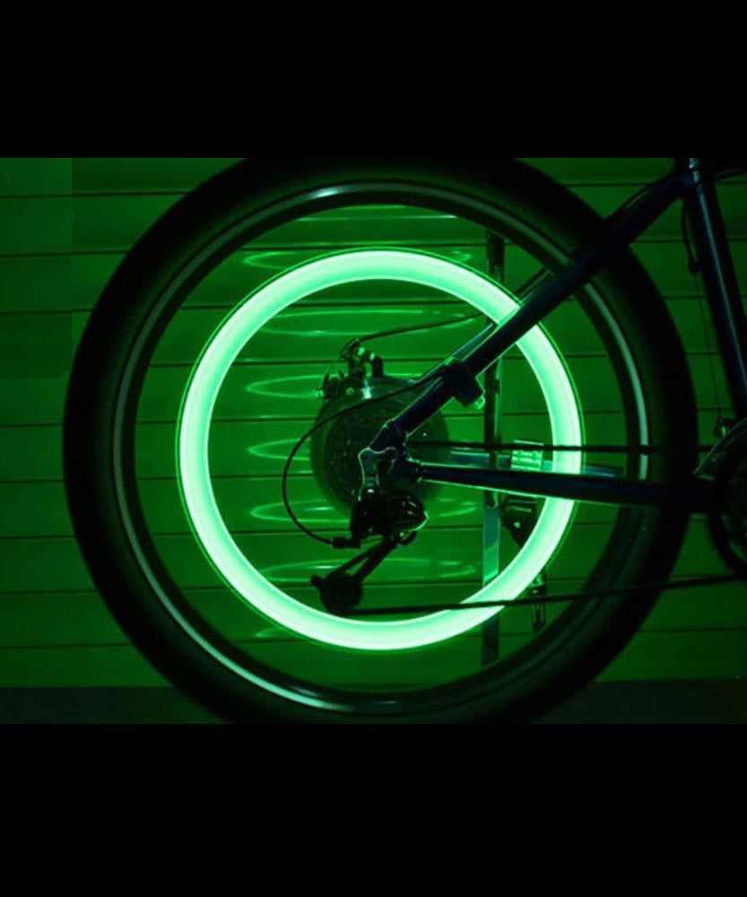 LED light valve caps for bicycle or car tires
