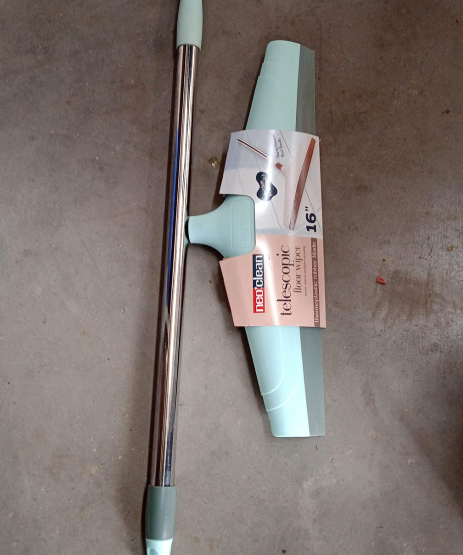 Ganesh 16 inch telescopic floor wiper, multiple views.