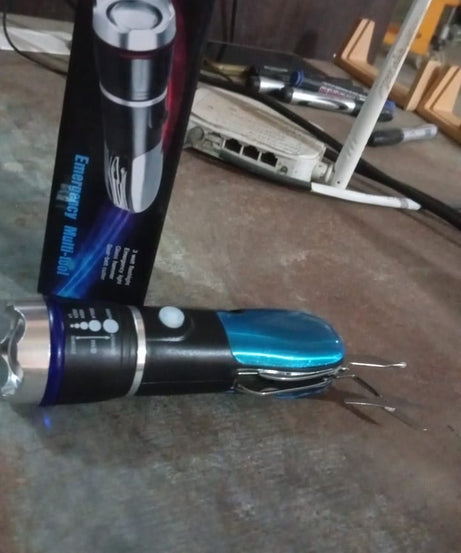 Battery Operated Multi Tool Led Flashlight, All in One Tool Light (1 Pc / Battery Not Included)