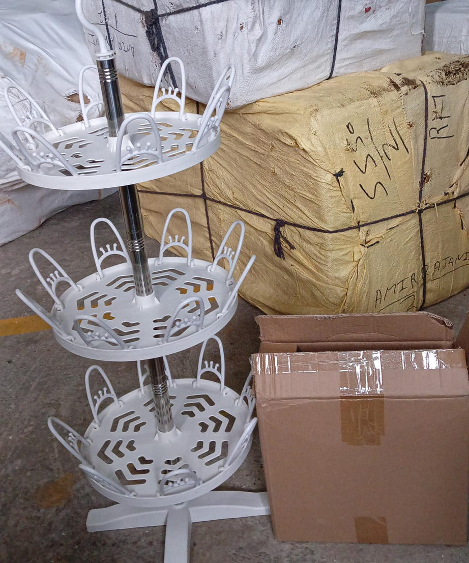 Rotating Shoe Rack, 3 Layer/ 3 Tier Rotating Shoe Rack (1 Pc)