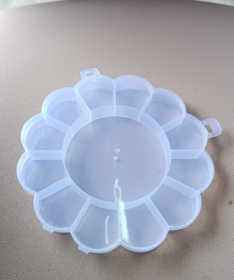 Round Compartment Plastic Storage Box (1 Pc)