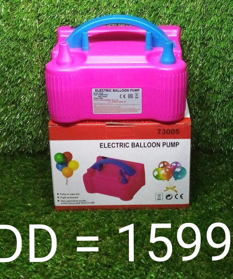 Dual nozzle electric pump for balloons
