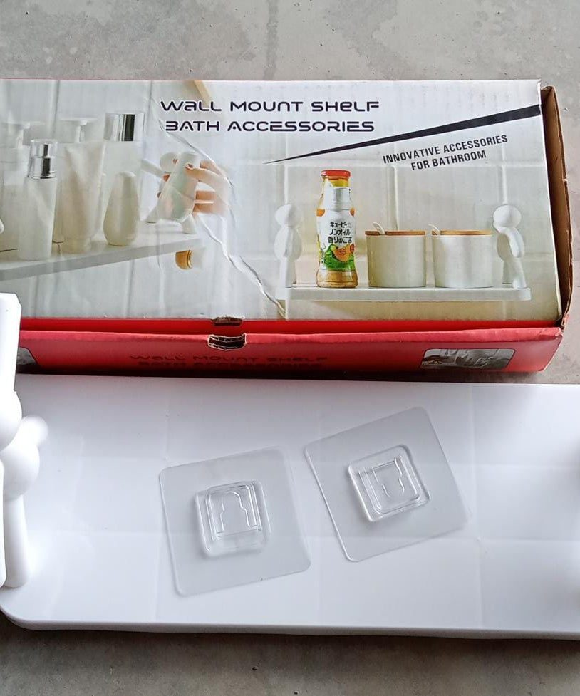 Floating shelf for wall mounting, suitable for kitchen, bedroom, or living room decor.