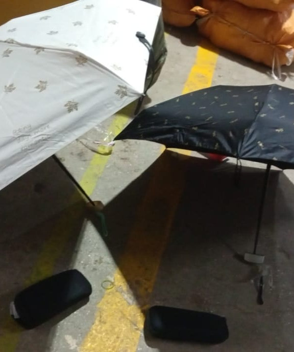 3-Fold Cute Umbrella – Sun & Rain Protection, UV Shield (1 Pc / With Zip Case)