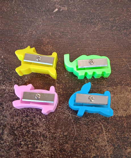 Plastic Small Cute Pencil Sharpener (1 Pc / Mix Design & Color)