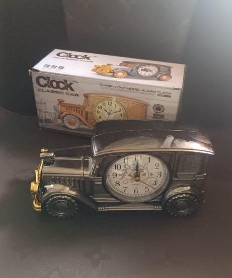 Car Model Clocks, Pen Holder Function ABS Material Alarm Clock for Office Desk for Bedroom