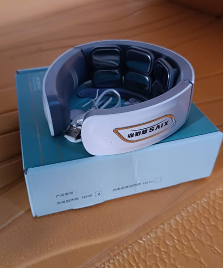 6 Heads Smart Electric Neck and Back Pulse Massager Wireless (1 Pc)