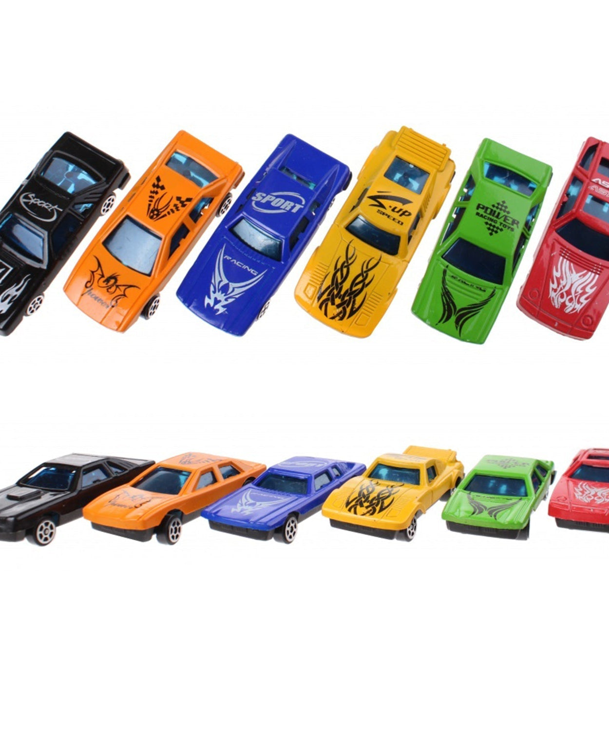 Super Racer power car set including 25 toy cars in assorted styles and colors