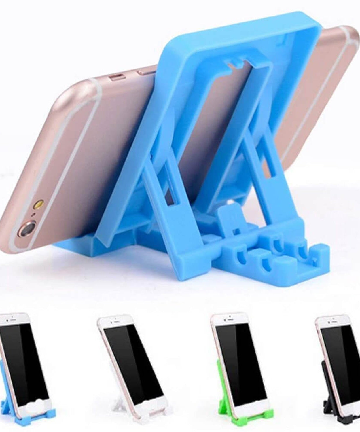 Durable stand for mobile phones, included in a set of 50