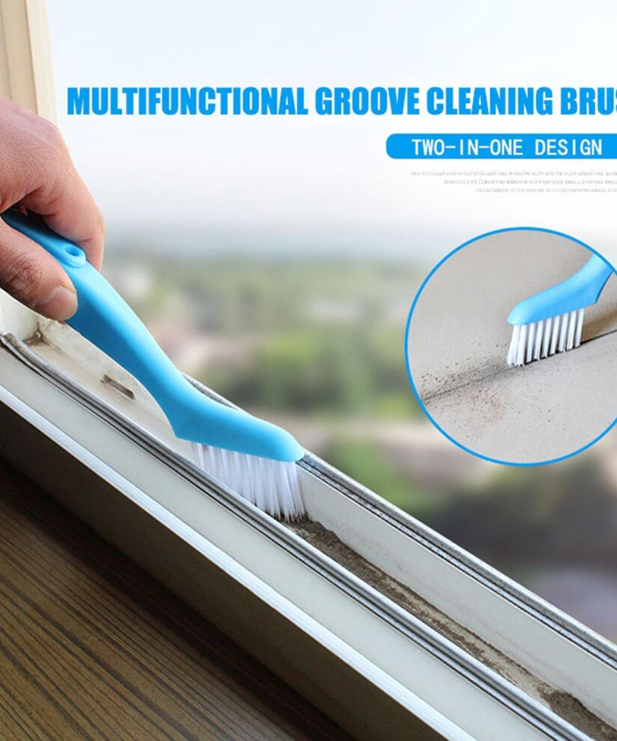 Multi-purpose folding brush for cleaning various surfaces
