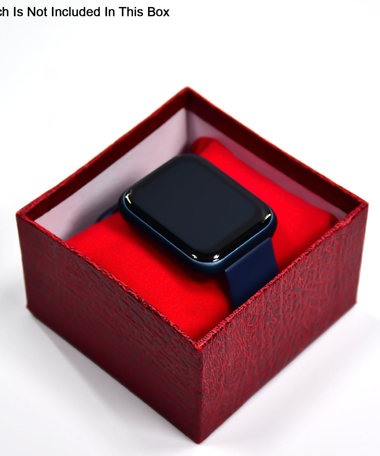 Cardboard box for displaying a single watch.