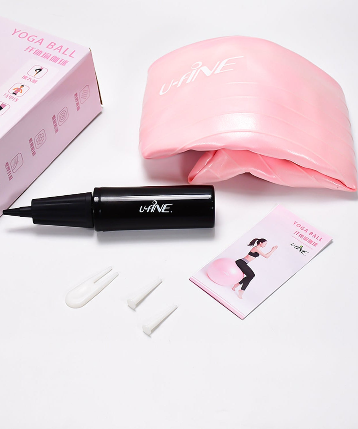 Anti Burst 65 cm Exercise Ball with Inflation Pump, Non-Slip Gym Ball, for Yoga (1 Pc / Mix Design & Color)