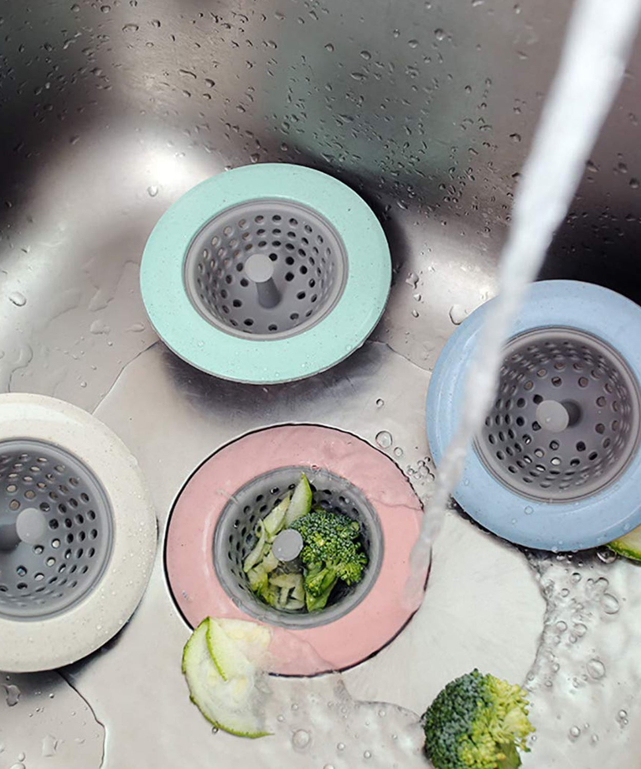 Kitchen drain strainer, silicone basin drainer