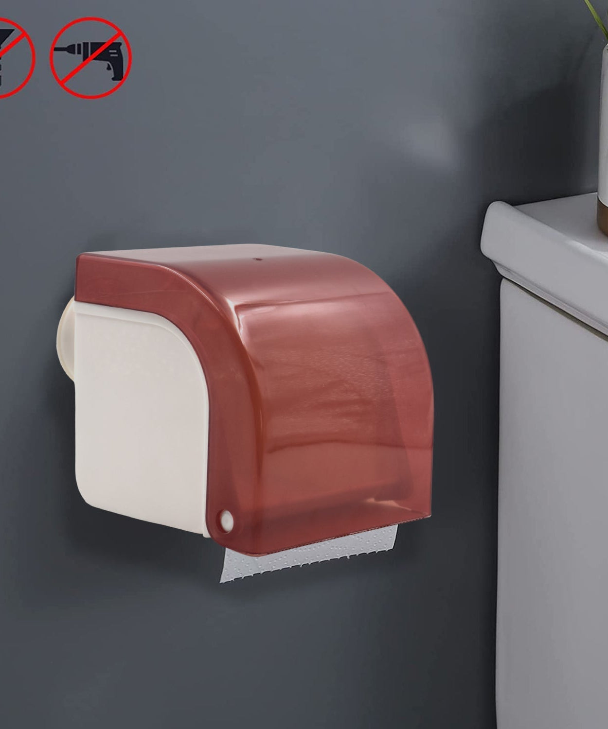 Stylish wall tissue holder suitable for use in bathrooms and kitchens