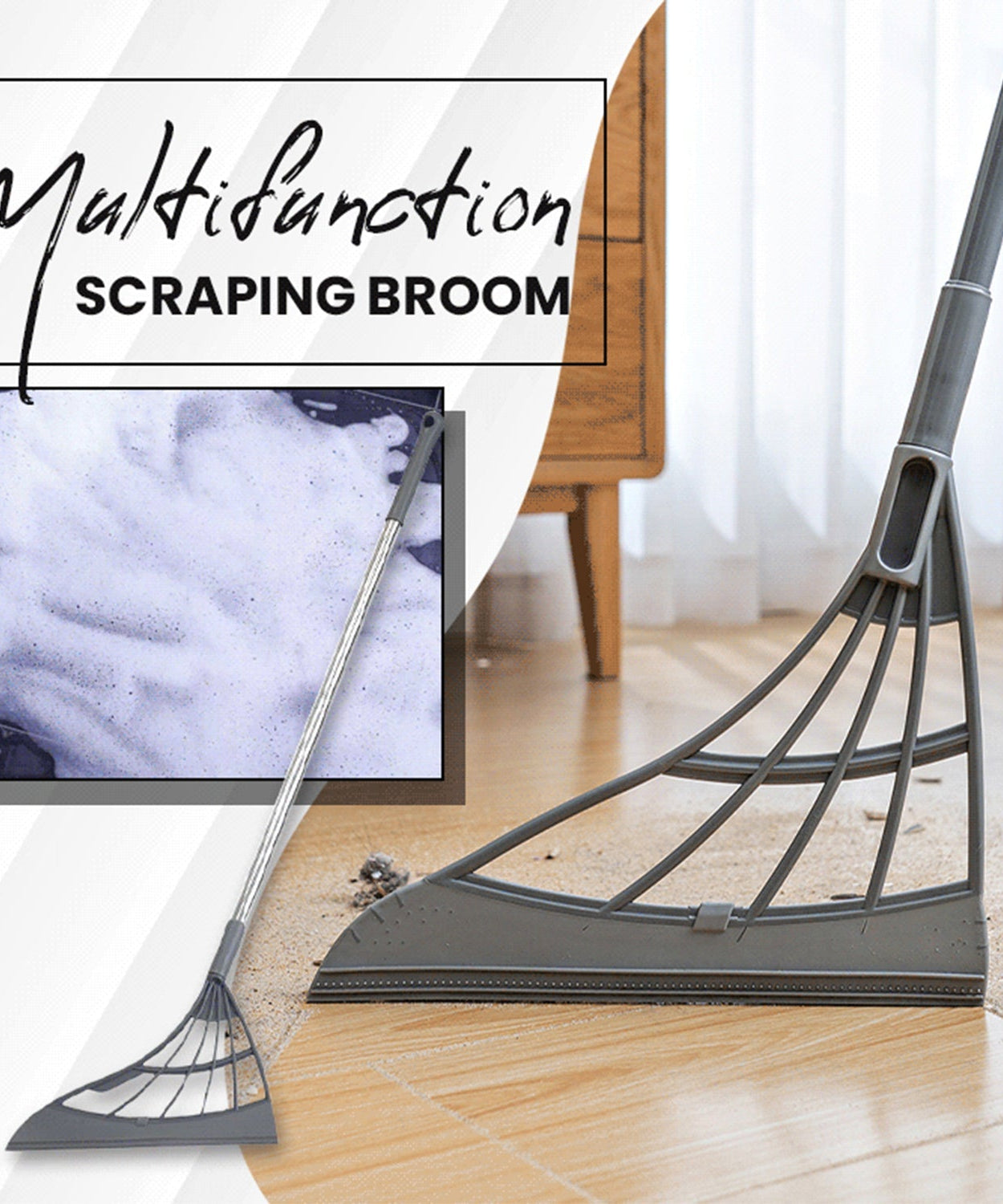 Practical wiper for efficient cleansing of different floor types