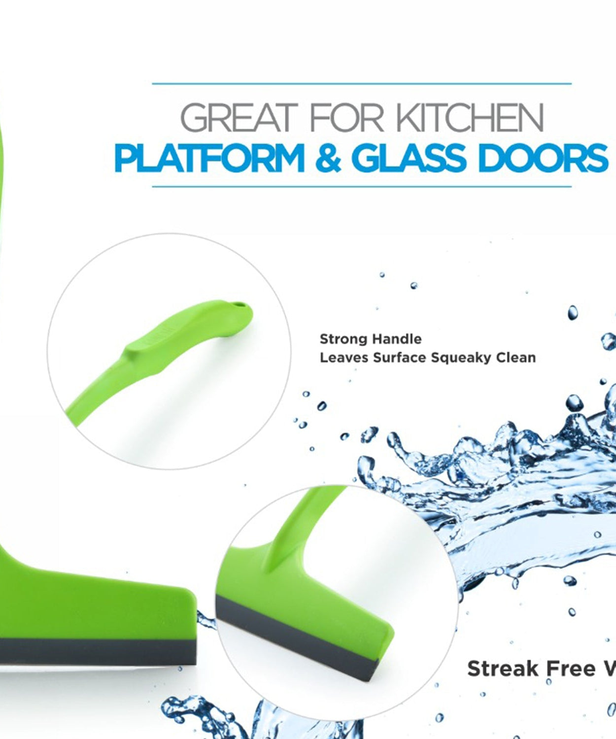 Ganesh kitchen wiper, plastic, shown in different perspectives.