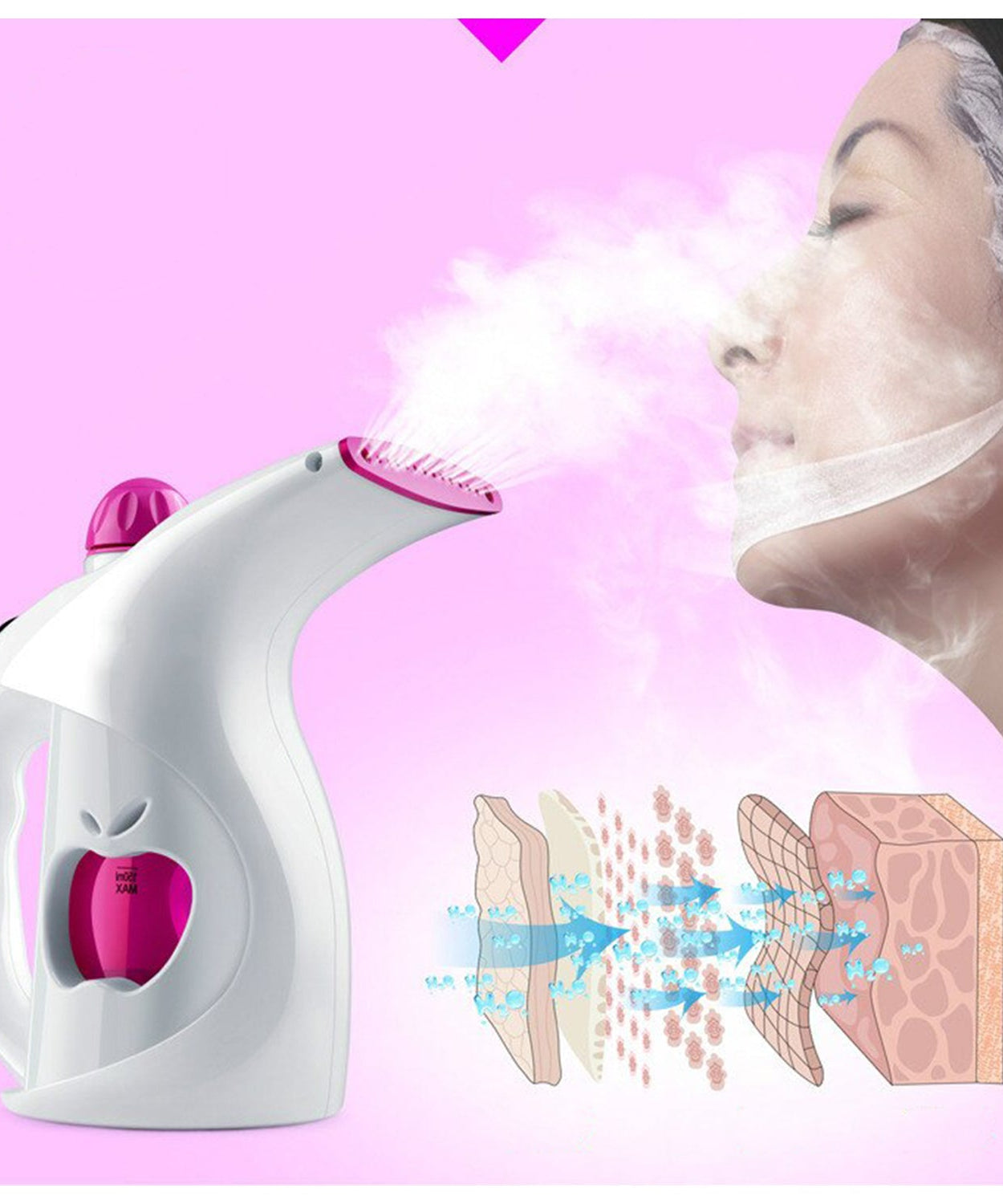 Portable handheld garment steamer for easy ironing