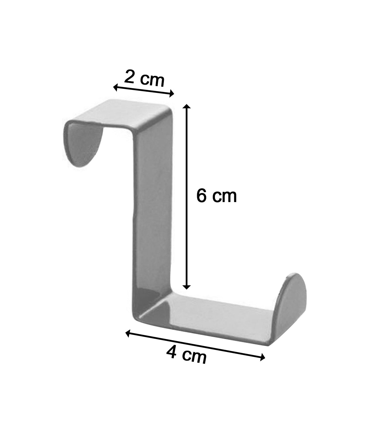 Z shape door hook with multiple items hanging on it.