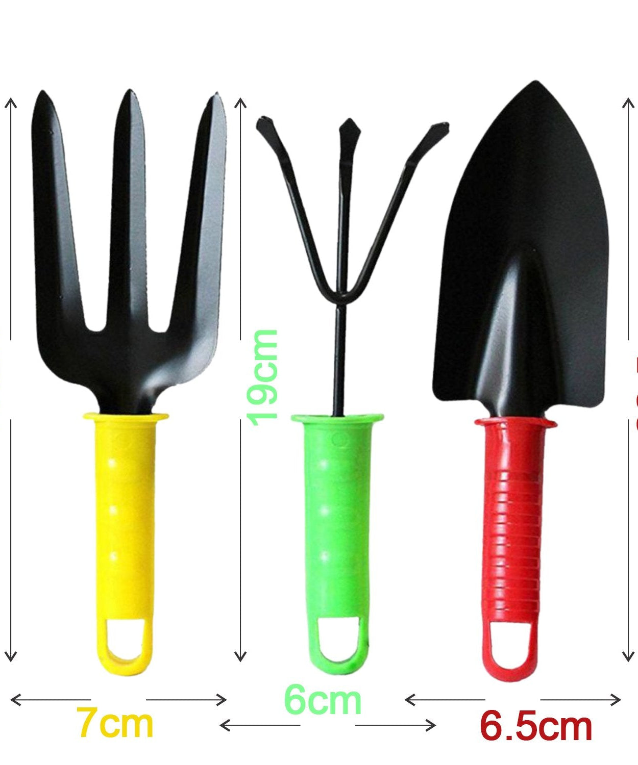 Handy colorful garden tools set of 3 pieces for gardening