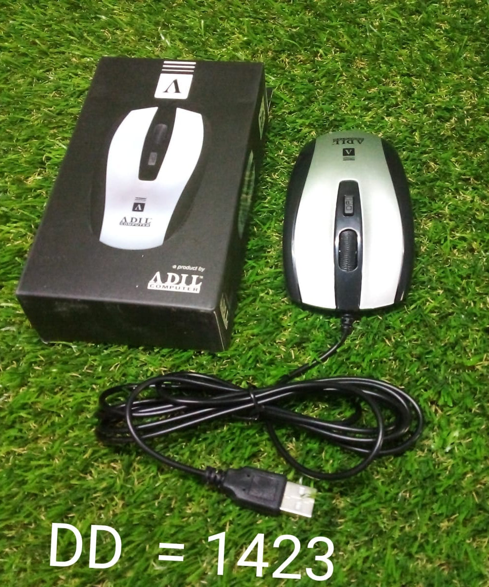 PC mouse with wired connection, fast response, silver