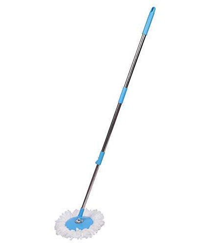 Spin mop with rotating head